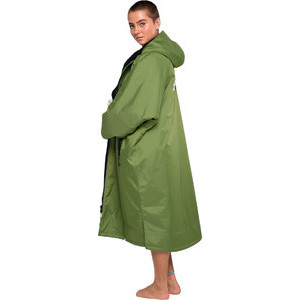 Dryrobe Vorauszahlung Lang Ã„rmel Ã„ndern Kleid V3 DR104V3 - Dunkel GrÃ¼n / Black